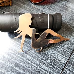 Lost And Now FOUND! - Homemade Trucker Girl mudflap medallion belt buckle